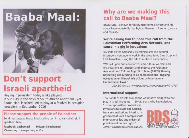 Baaba Maal flyer